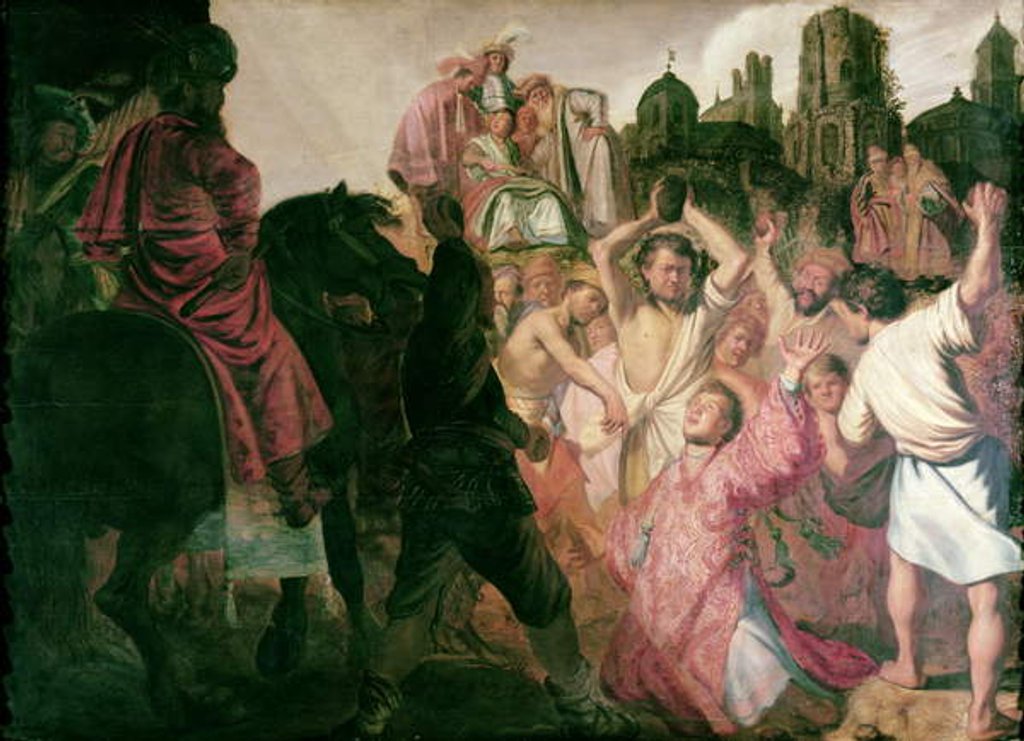 Detail of The Stoning of St. Stephen, 1625 by Rembrandt Harmensz. van Rijn