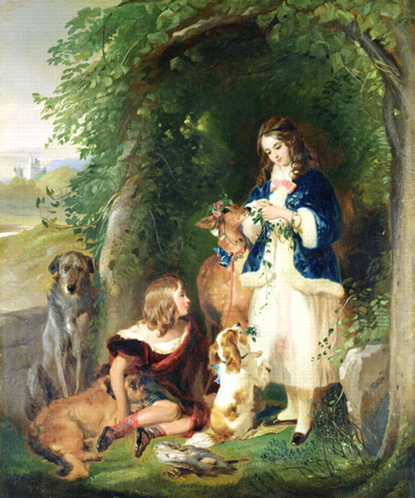 Detail of The Marquess of Stafford and the Lady Evelyn Gower by Edwin Landseer