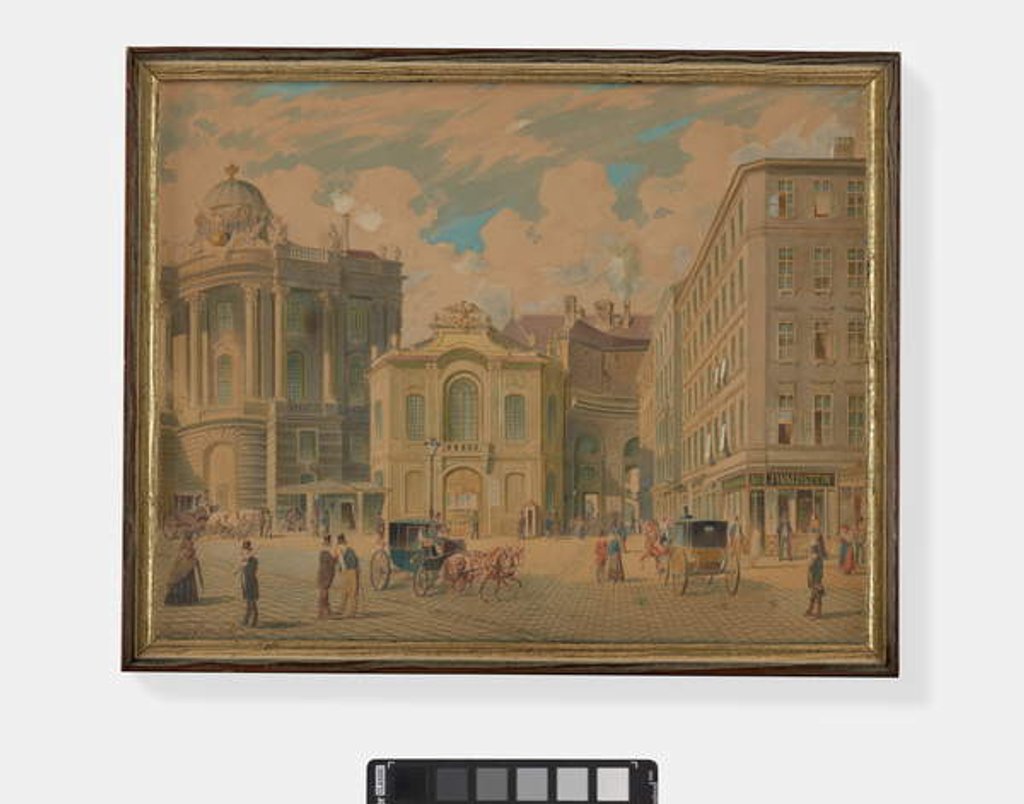 Detail of The Old Burgtheater, Vienna, 1850s by Franz Gerasch