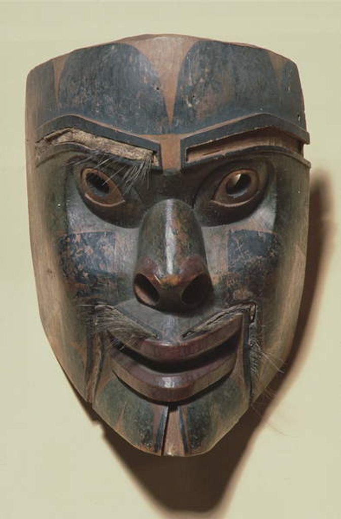Detail of Kwakiutl human face mask, c.1875 by American School