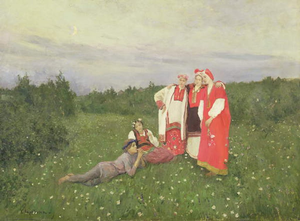 Detail of Northern Idyll, 1886 by Konstantin Alekseevich Korovin