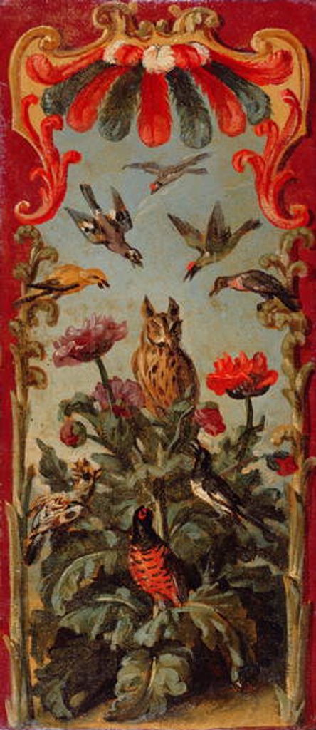 Detail of Design for the leaf of a Savonnerie screen, c.1720 by Alexandre-Francois Desportes