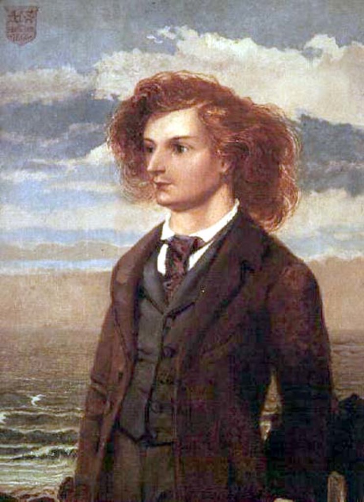 Detail of Portrait of Algernon Charles Swinburne by William Bell Scott