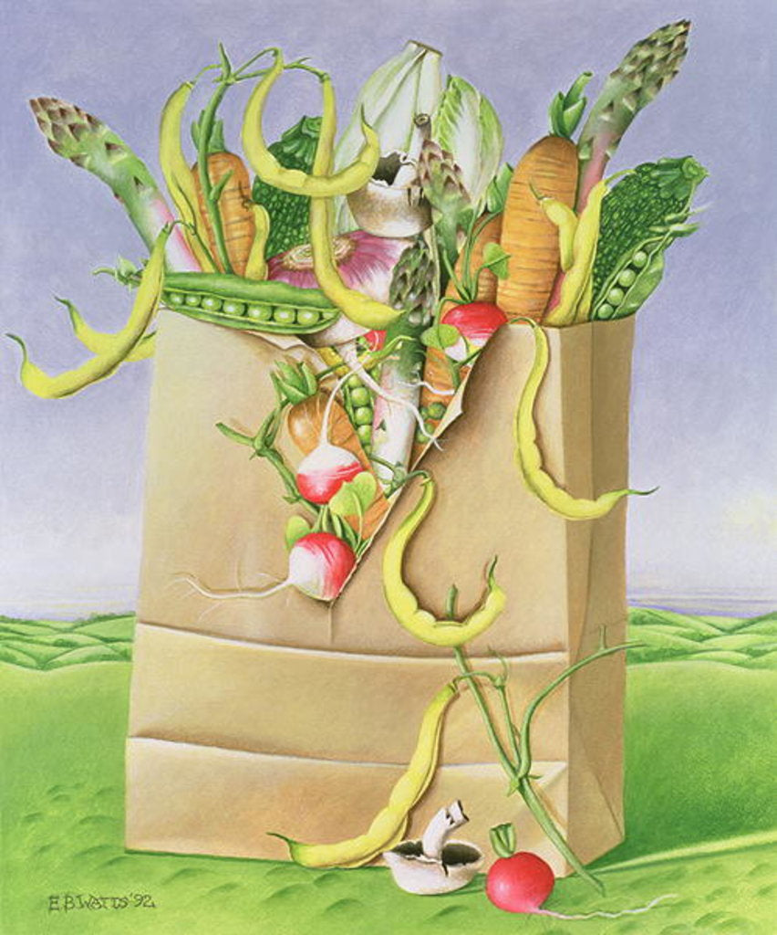Detail of Paper Bag with Vegetables, 1992 by E.B. Watts