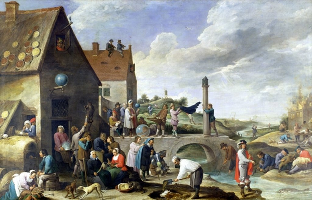 Detail of The Proverbs by David the Younger Teniers