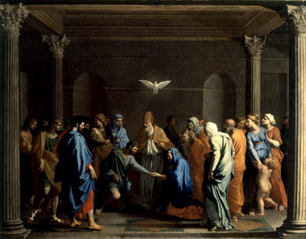 Detail of The Marriage of the Virgin, c.1638-40 by Nicolas Poussin