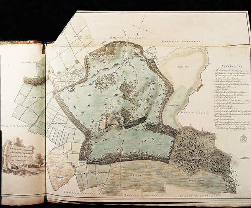 Detail of Designs for the Parkland at Belvoir Castle by Capability Brown