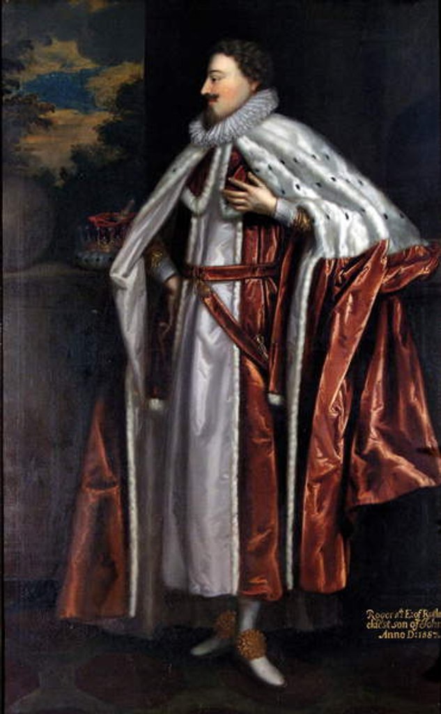 Detail of Roger Manners, 5th Earl of Rutland, c.1675 by Jeremias van der Eyden