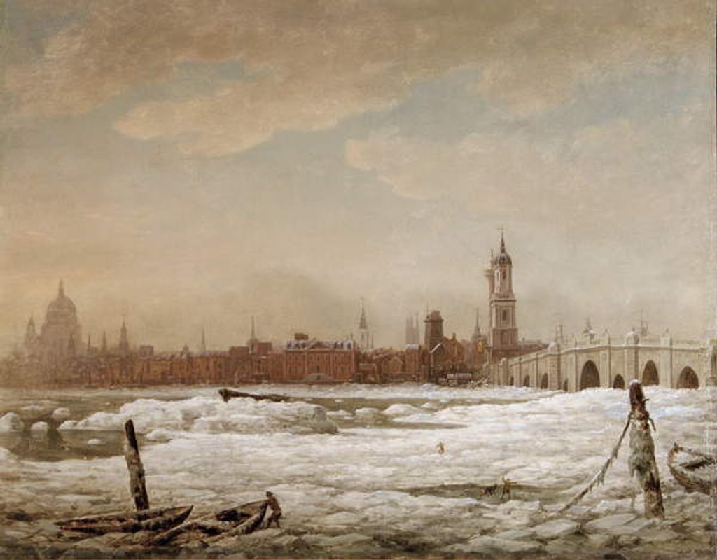 Detail of London Bridge in the Great Frost of 1776, 1776 by William Marlow
