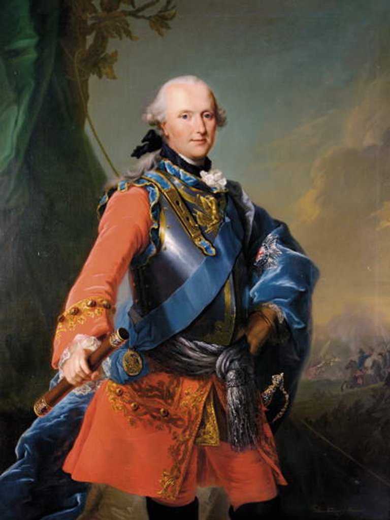 Detail of Prince Ferdinand, Duke of Brunswick-Luneburg, 1759 by Johann Georg Ziesenis