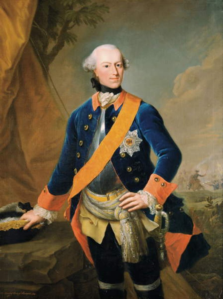 Detail of Frederick, Count of Schaumburg-Lippe-Buckeburg, 1759 by Johann Georg Ziesenis