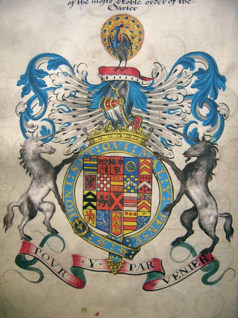 Detail of The Coat of Arms of Francis, 6th Earl of Rutland by English School