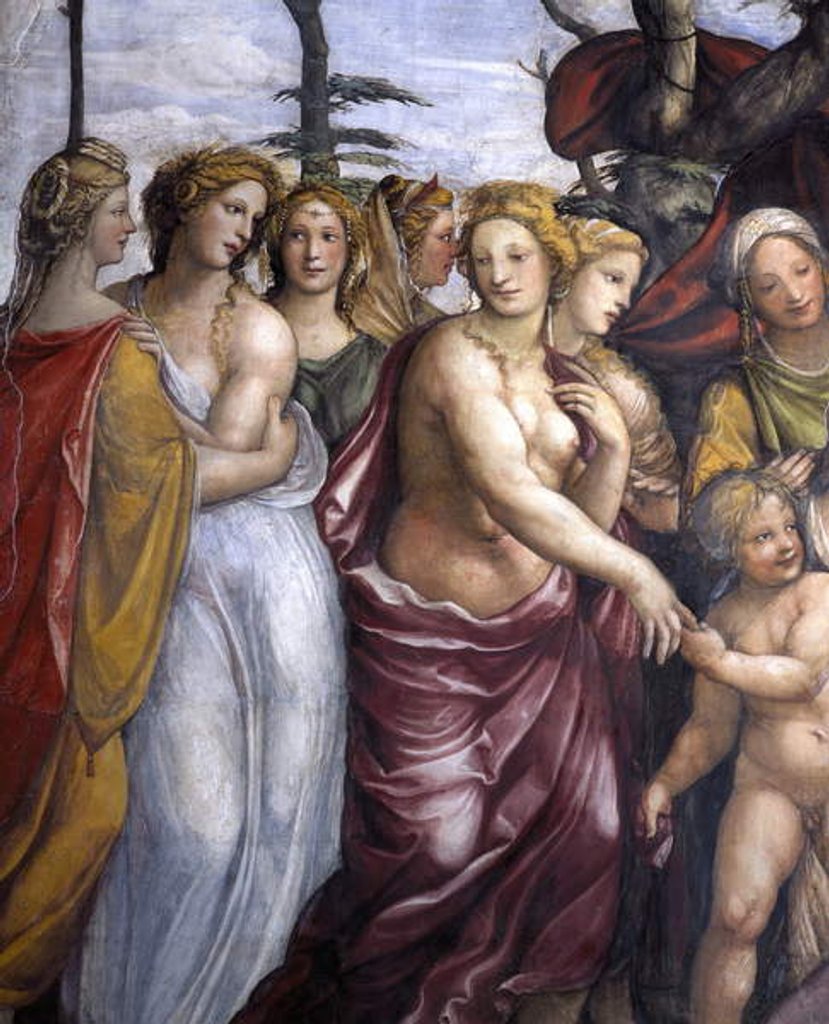 Detail of The 'Sala delle Nozze di Alessandro e Rossana' and Roxanne) detail of the daughters of Darius III, c.1513 by Giovanni Antonio Bazzi Sodoma