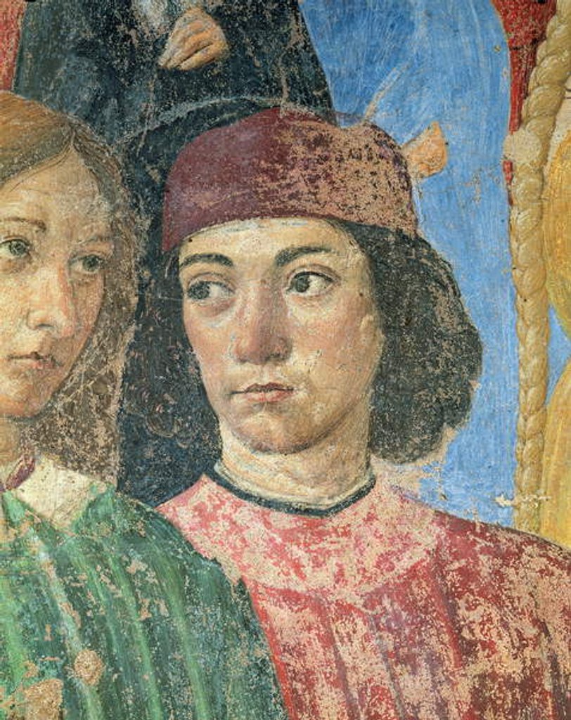 Detail of The Procession of the Bishop in Front of the Church of S. Ambrogio by Cosimo Rosselli