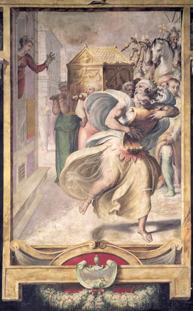 Detail of Saul's Daughter Michal Watching David Dance Before the Ark by Francesco de Rossi Salviati Cecchino