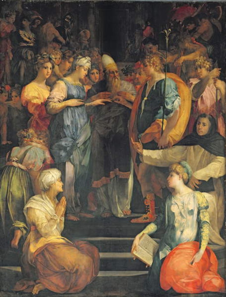 Detail of The Marriage of the Virgin, 1523 by Giovanni Battista Rosso Fiorentino