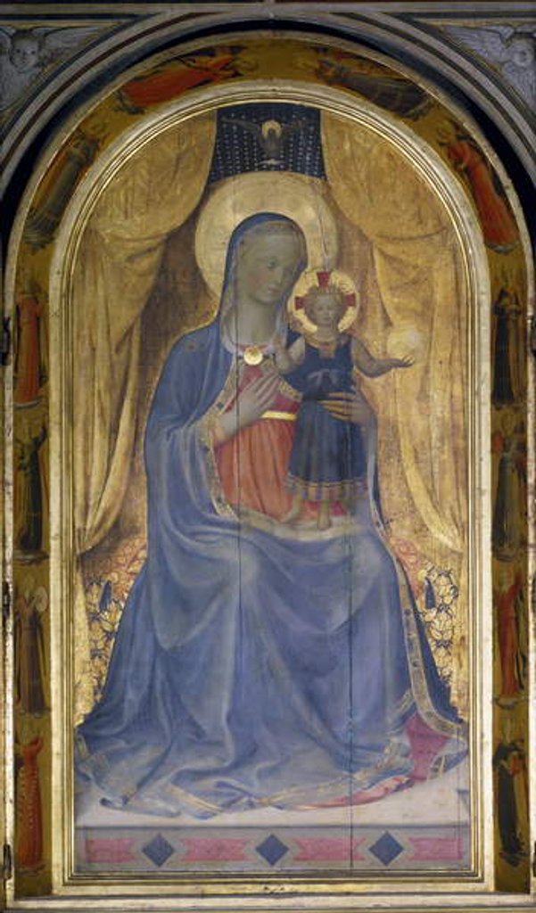 Detail of The Linaiuoli Triptych, detail of the Virgin and Child Enthroned, 1433 by Fra (c.1387-1455) Angelico