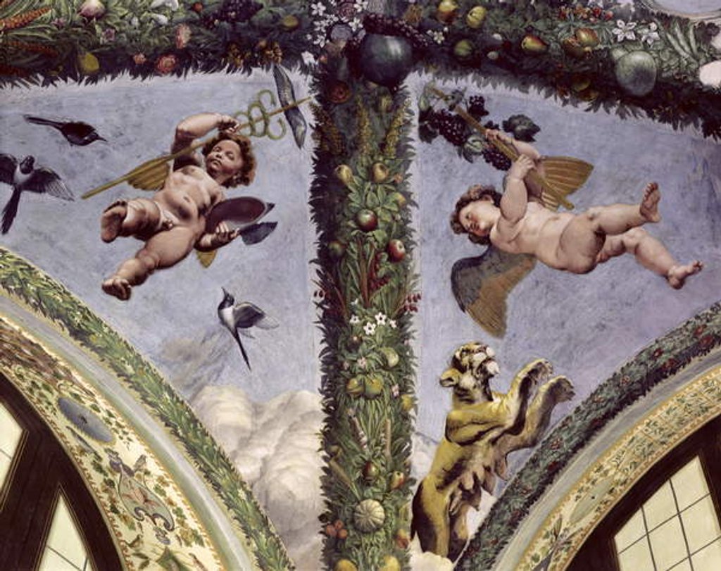 Detail of Putti from the 'Loggia of Cupid and Psyche', 1510-17 by Giulio Romano