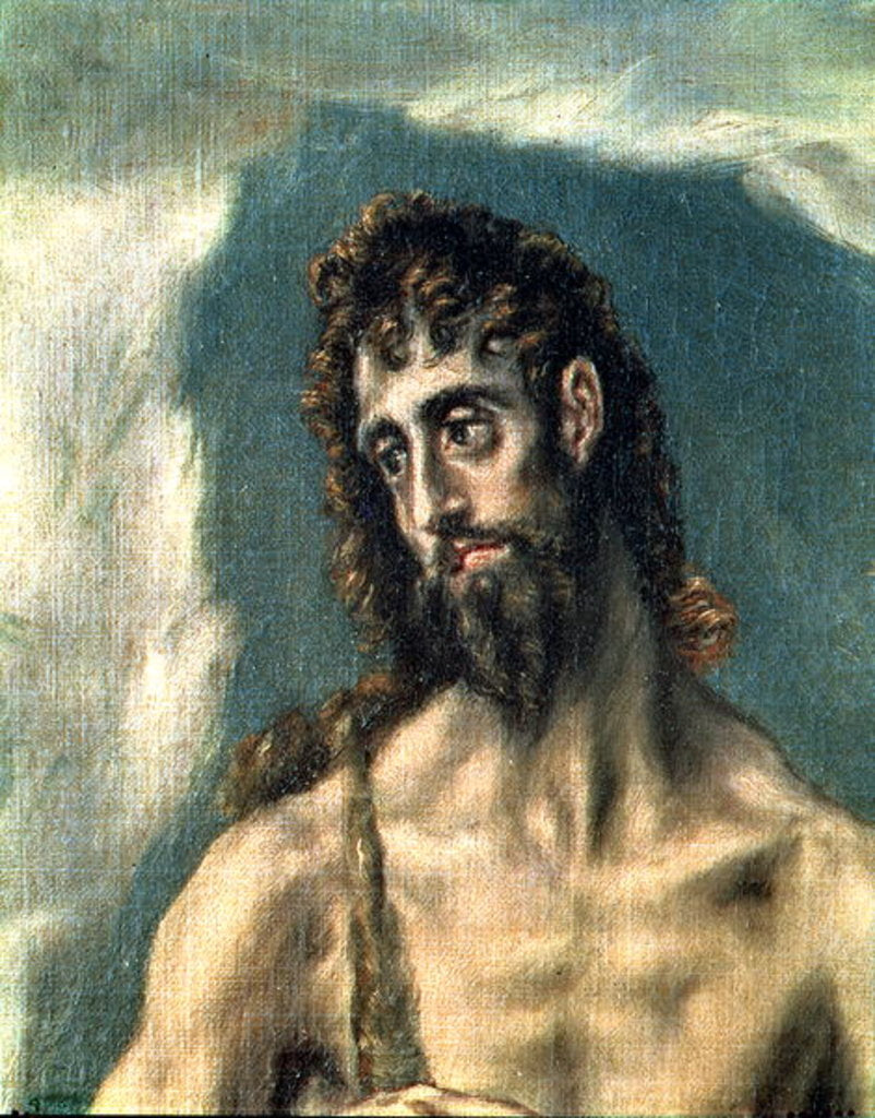 Detail of SS. John the Evangelist and John the Baptist by El Greco