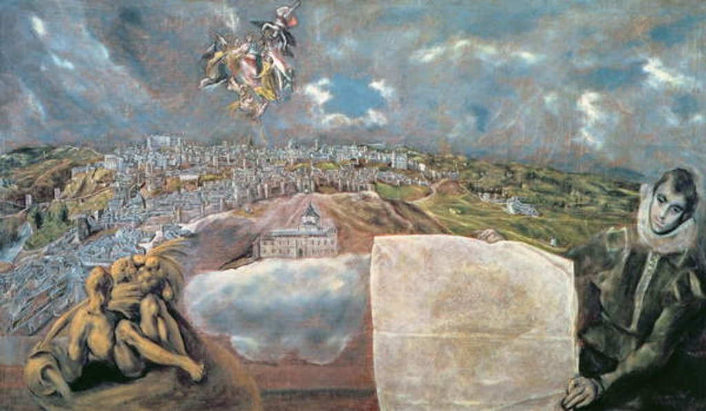 Detail of View and Map of the Town of Toledo by El Greco