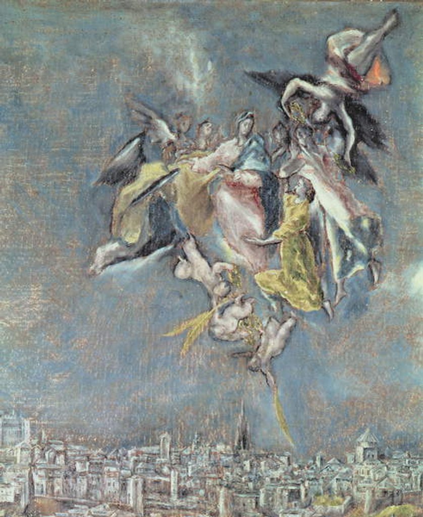 Detail of View and Map of the Town of Toledo by El Greco