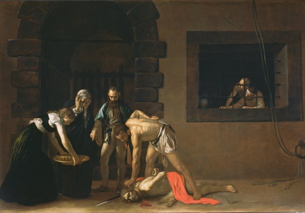 Detail of The Decapitation of St. John the Baptist, 1608 by Michelangelo Merisi da Caravaggio