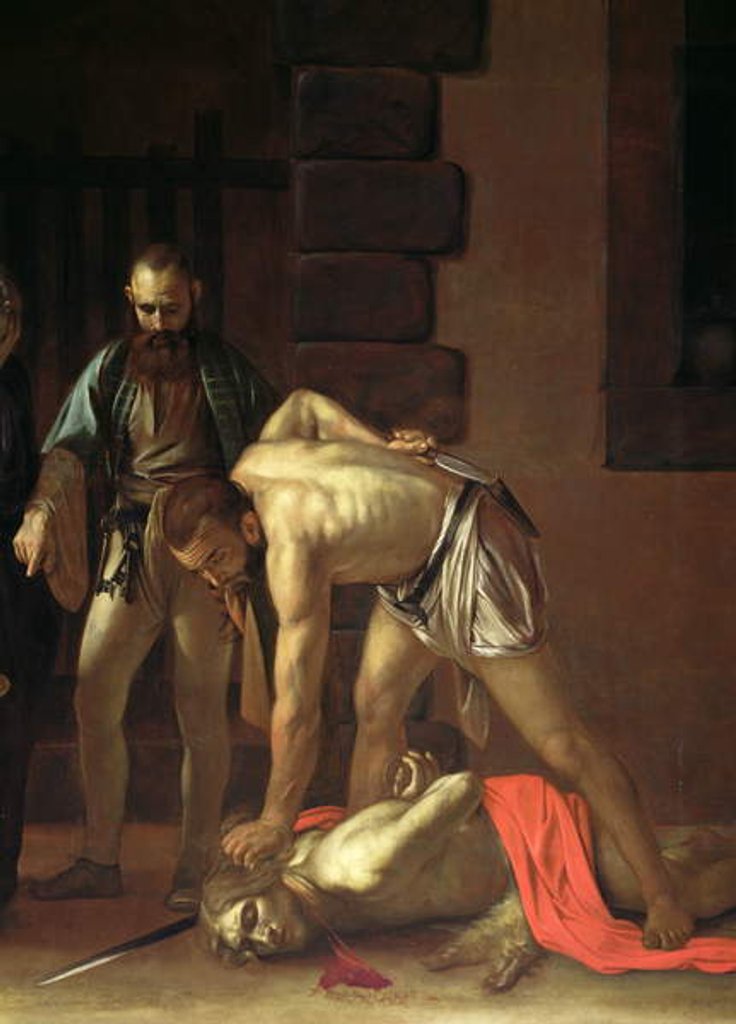 Detail of The Decapitation of St. John the Baptist, 1608 by Michelangelo Merisi da Caravaggio