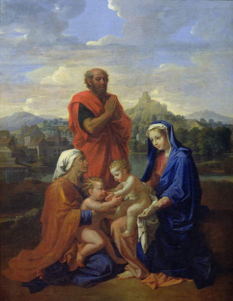 Detail of The Holy Family with St. John, St. Elizabeth and St. Joseph Praying, 1656 by Nicolas Poussin