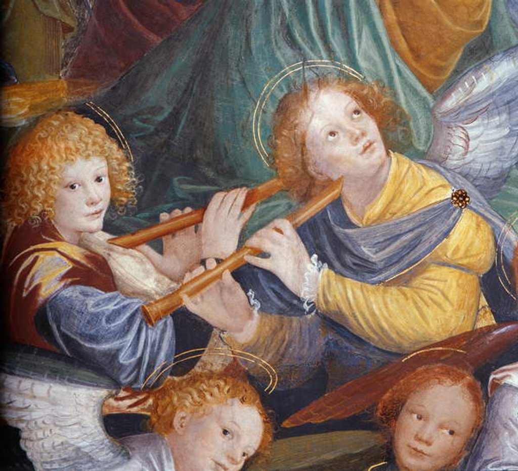 Detail of The Concert of Angels, 1534-36 by Gaudenzio Ferrari