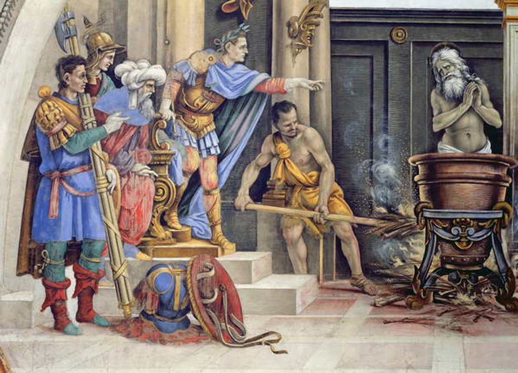 Detail of North wall of Strozzi Chapel, The Martyrdom of St. John the Evangelist, c.1457-1502 by Filippino Lippi