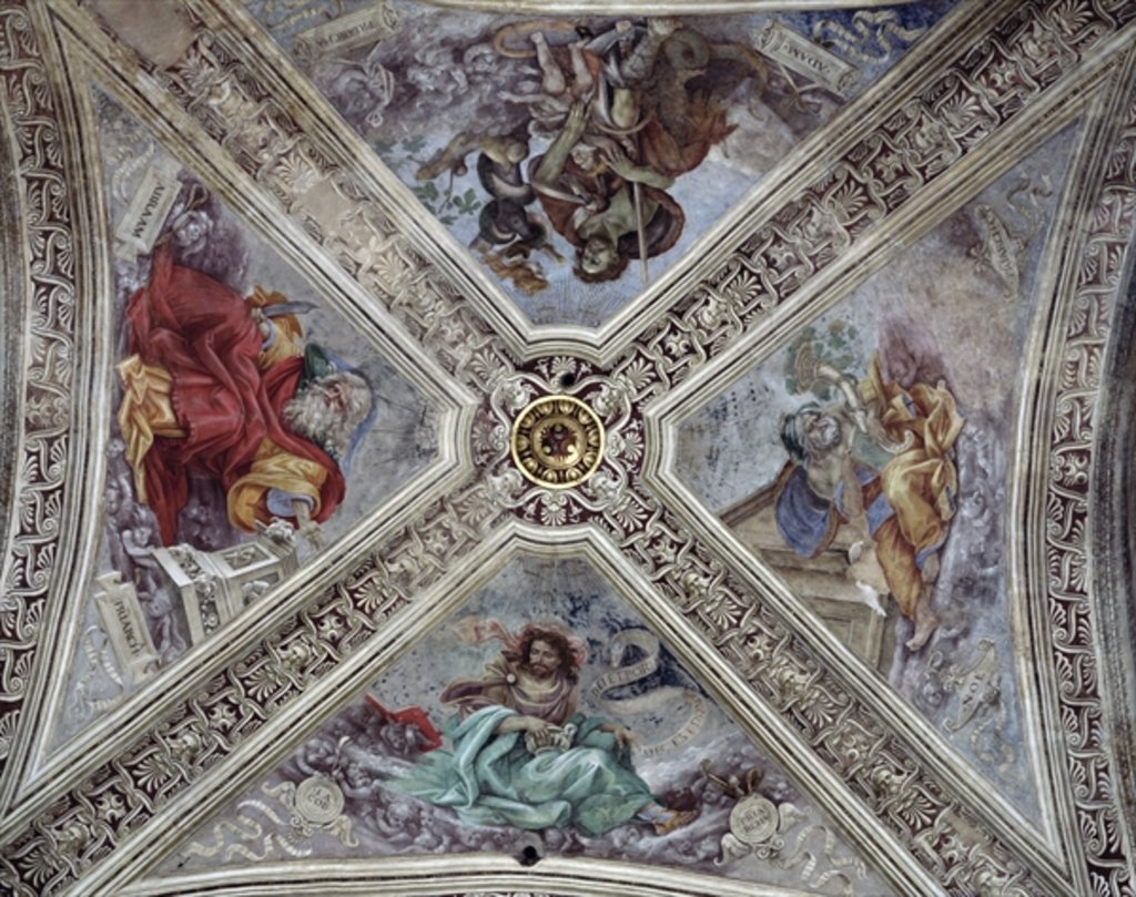 Detail of Ceiling in Strozzi Chapel depicting prophets Abraham, Noah, Adam and Jacob c.1489-1502 by Filippino Lippi