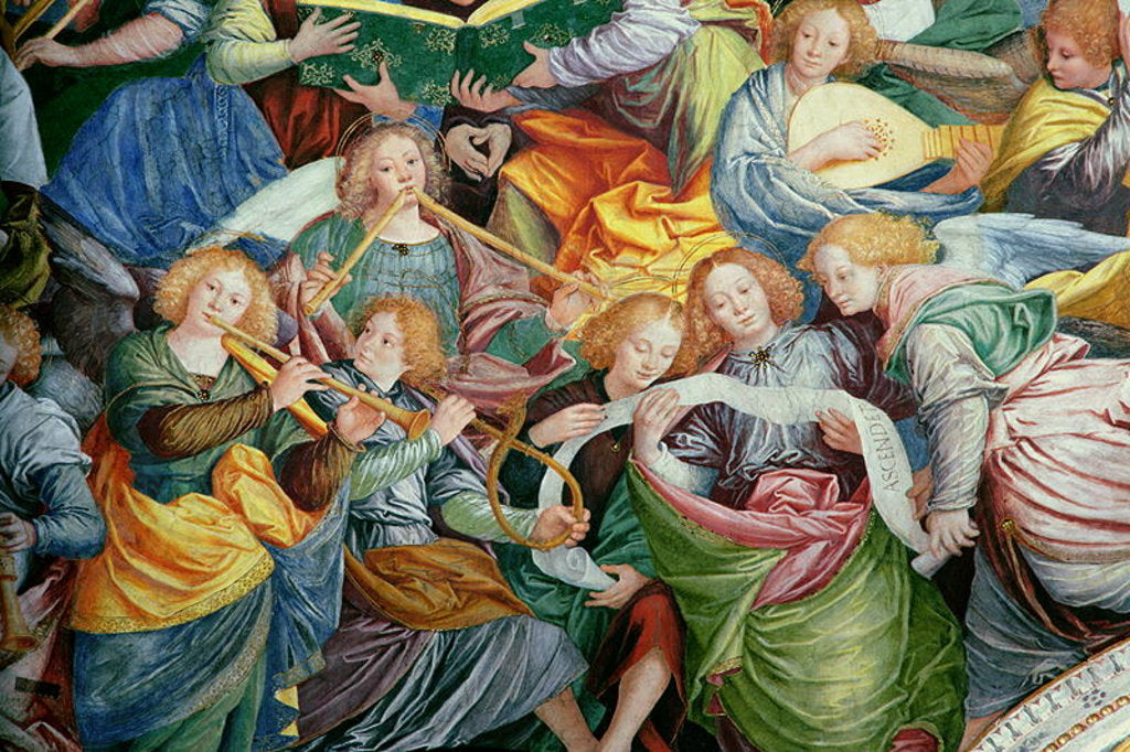 Detail of The Concert of Angels, 1534-36 by Gaudenzio Ferrari