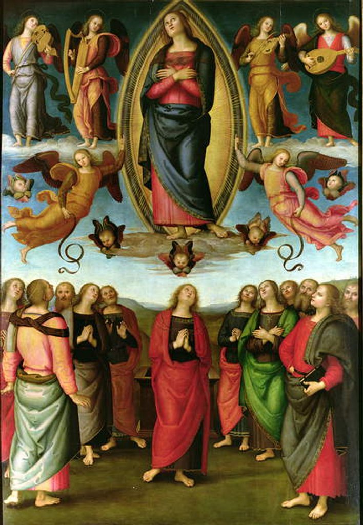Detail of Assumption of the Virgin, 1506 by Pietro Perugino