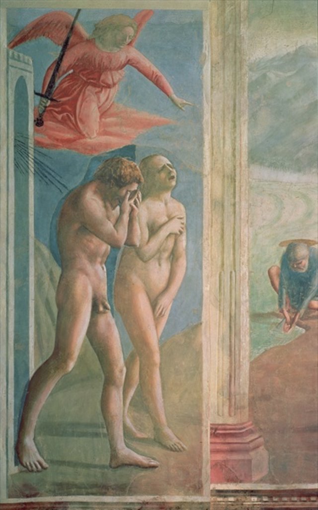Detail of Adam and Eve banished from Paradise, c.1427 by Tommaso Masaccio
