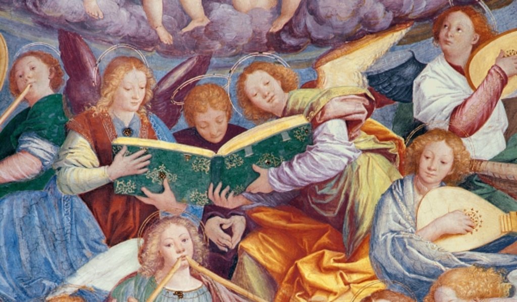 Detail of The Concert of Angels, 1534-36 by Gaudenzio Ferrari