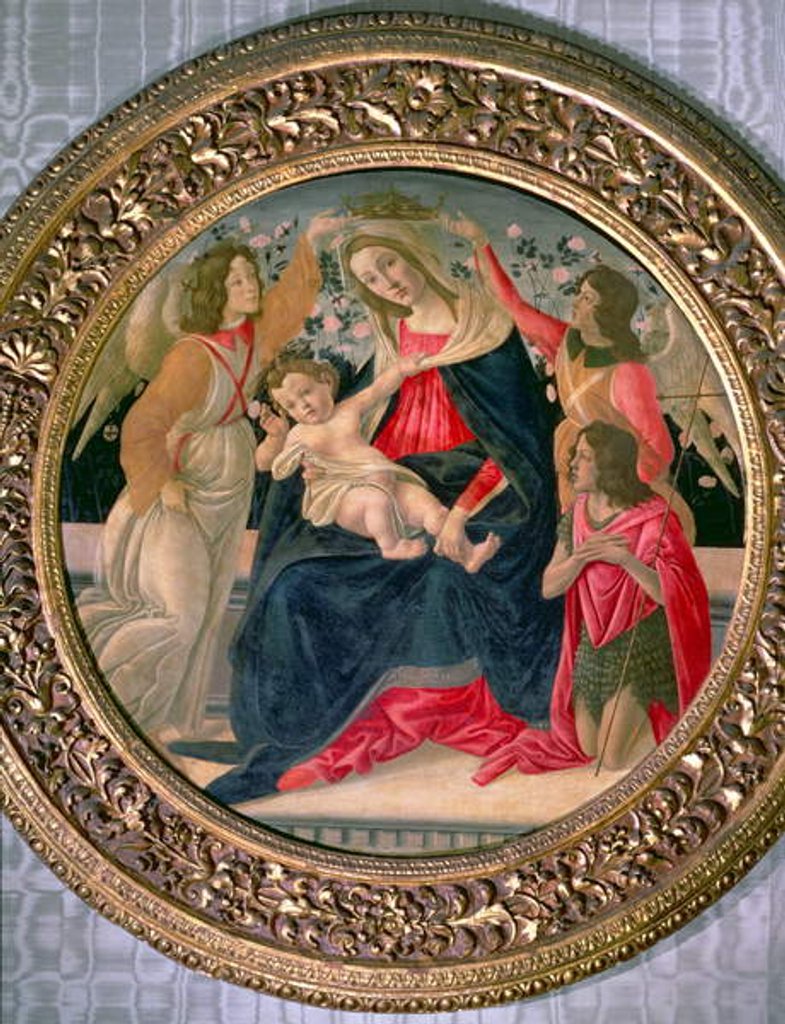 Detail of Madonna and Child with Angels and St. John by Sandro Botticelli