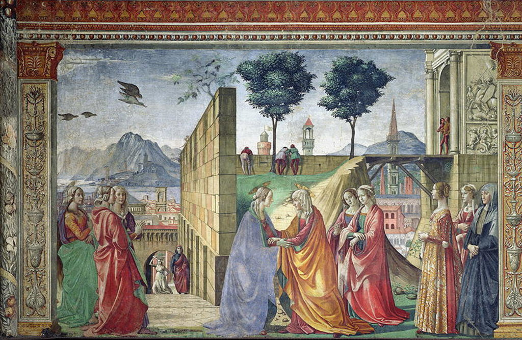 Detail of The Visitation by Domenico Ghirlandaio