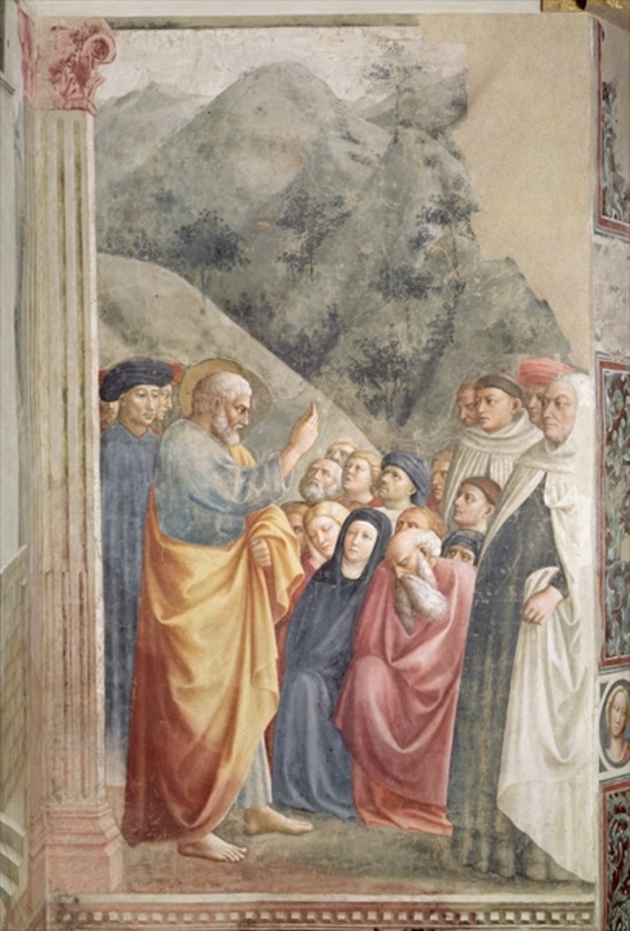 Detail of St. Peter Preaching in Jerusalem, c.1427 by Tommaso Masolino da Panicale