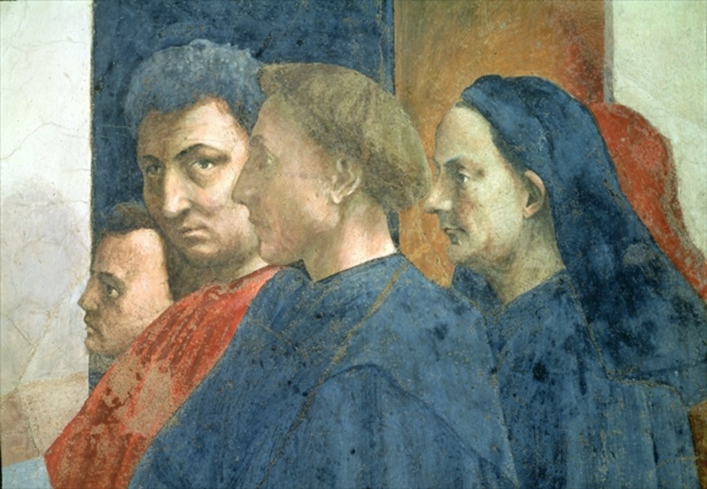 Detail of The Raising of the Son of Theophilus, King of Antioch, and St. Peter Enthroned as First Bishop of Antioch c.1427 and c.1480 by T. & Lippi F. Masaccio