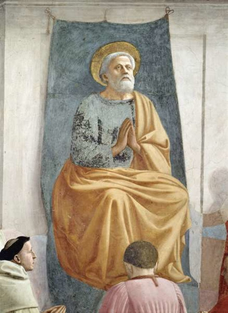 Detail of St. Peter Enthroned as First Bishop of Antioch, c.1427 by Tommaso Masaccio