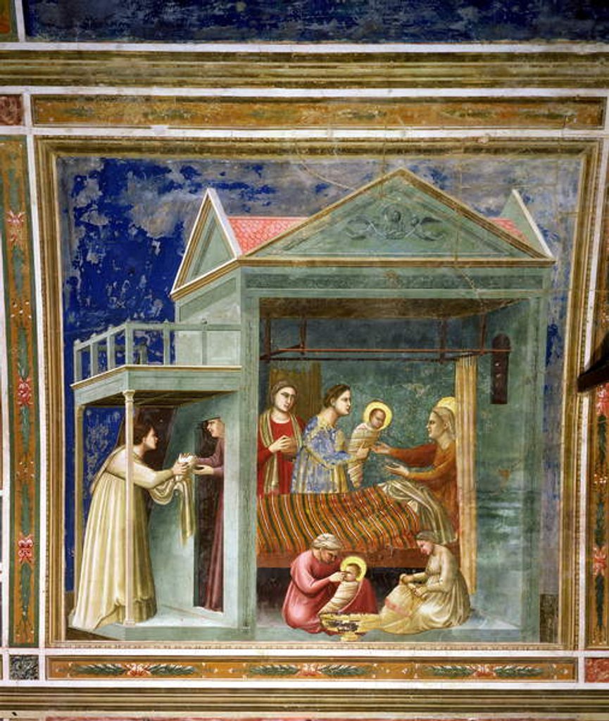 Detail of The Birth of the Virgin, c.1305 by Giotto (c.1266-1337)