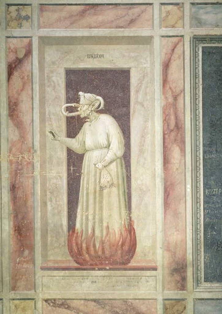Detail of Envy, c.1305 by Giotto (c.1266-1337)