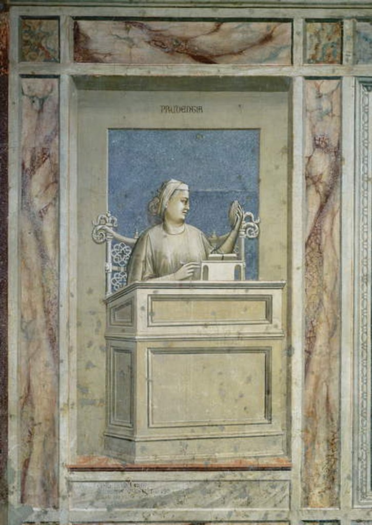 Detail of Prudence, c.1305 by Giotto