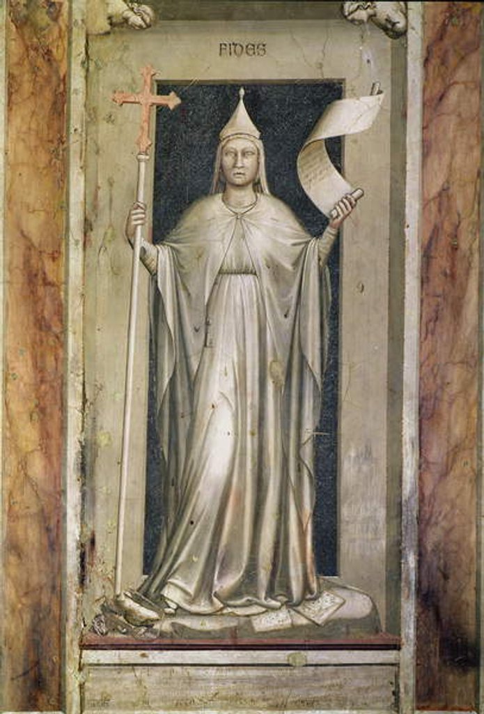 Detail of Faith, c.1305 by Giotto (c.1266-1337)