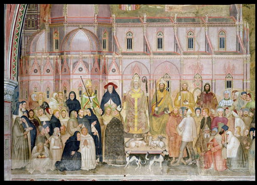 Detail of The Church Militant and Triumphant by Andrea di Bonaiuto