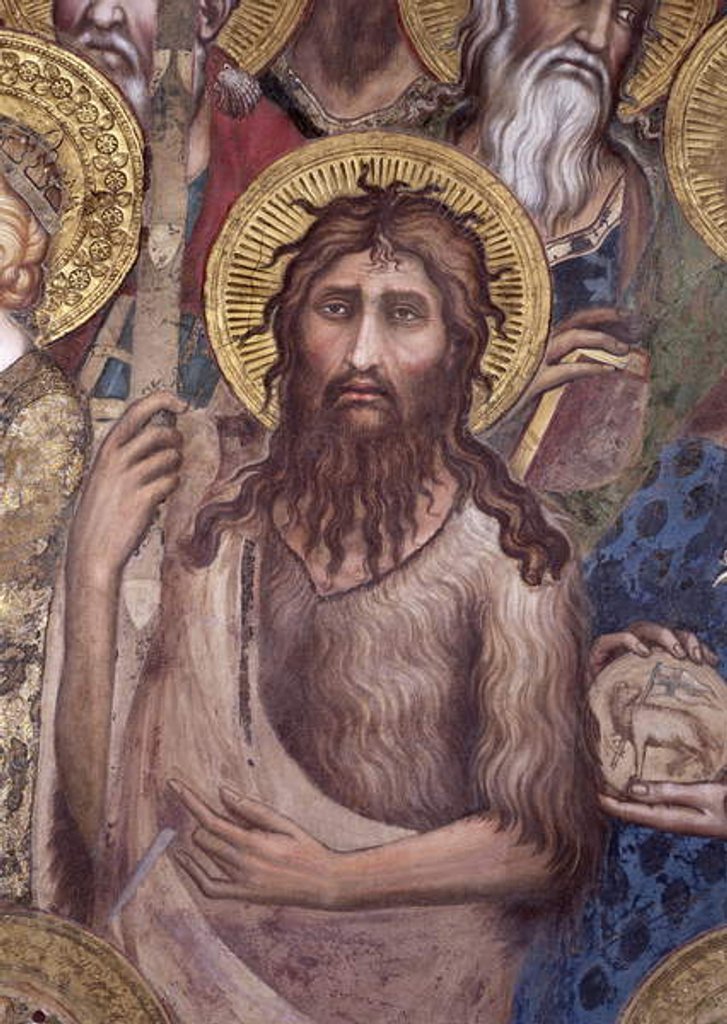 Detail of Maesta: St. John the Baptist, 1315 by Simone Martini