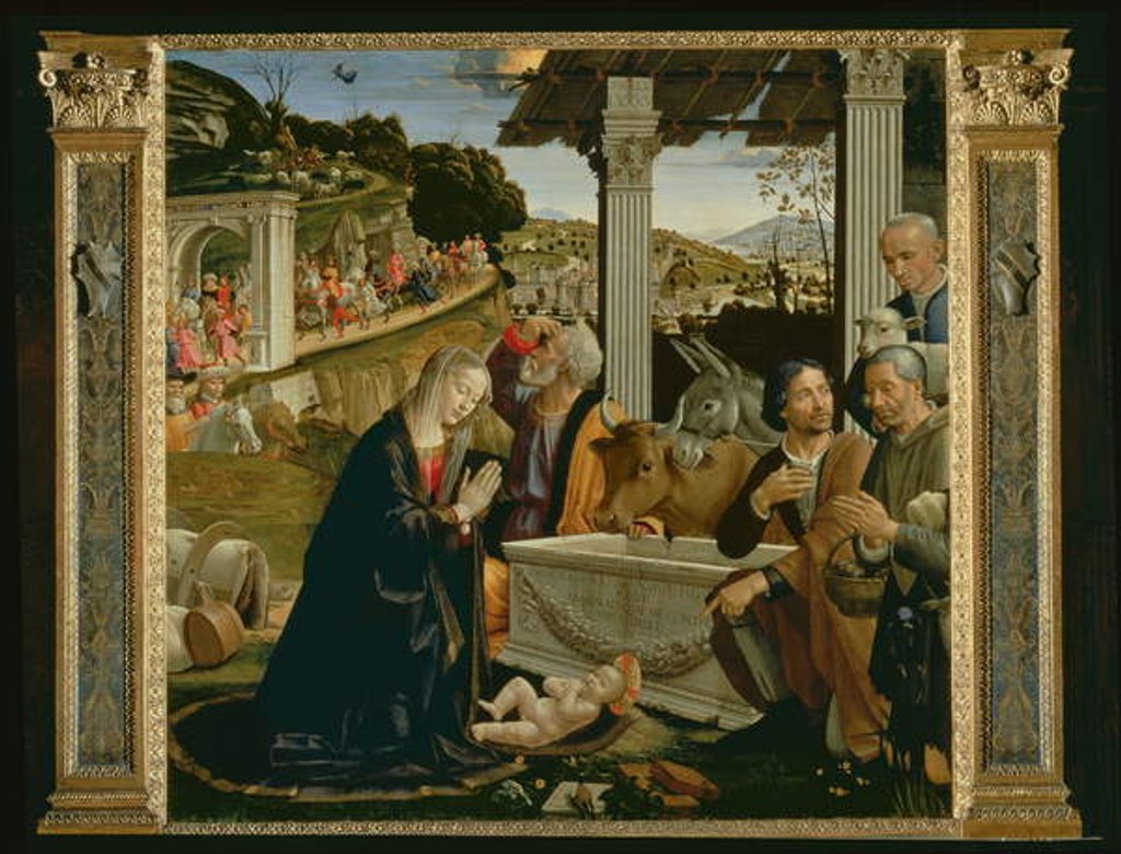 Detail of Adoration of the Shepherds, 1485 by Domenico Ghirlandaio