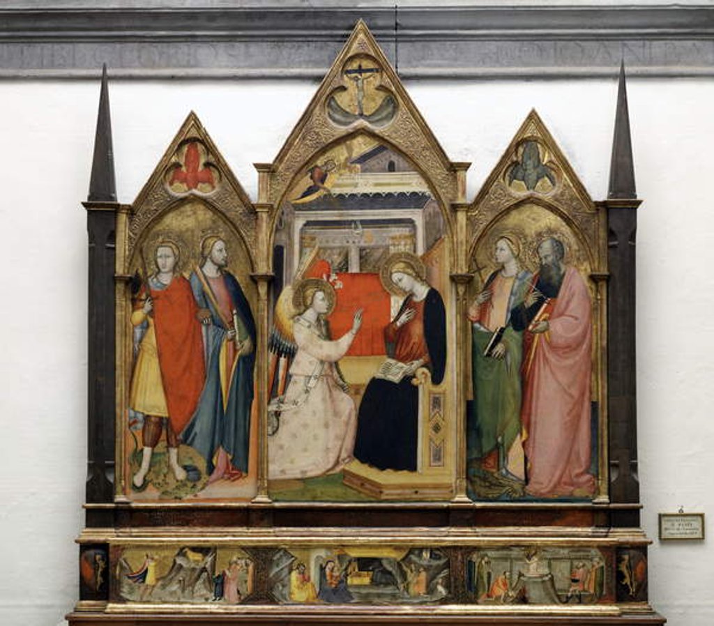 Detail of Annunciation with Saints, 1414 by Bicci di Lorenzo