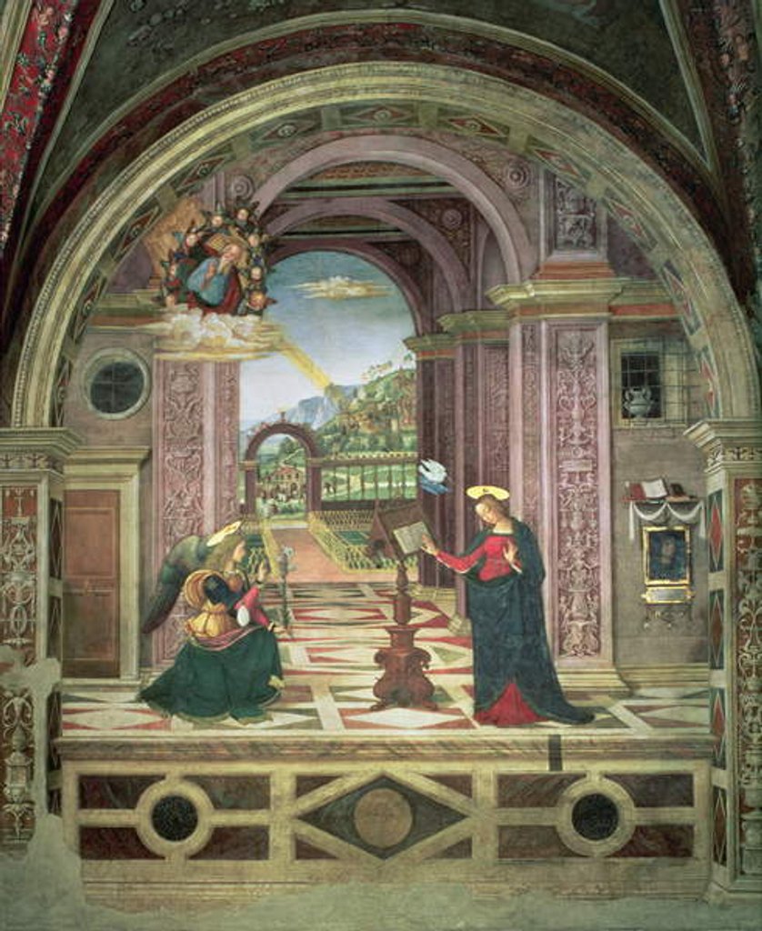 Detail of Annunciation, 1501 by Bernardino di Betto Pinturicchio