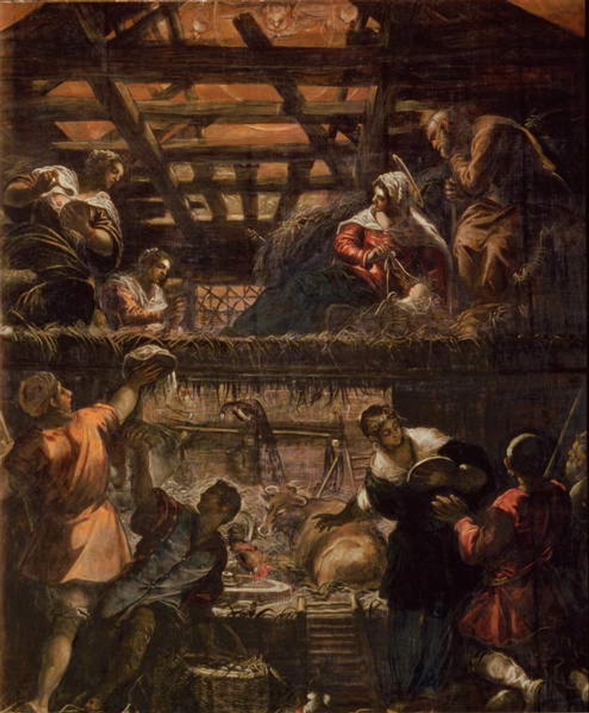Detail of The Adoration of the Shepherds, 1578-81 by Jacopo Robusti Tintoretto